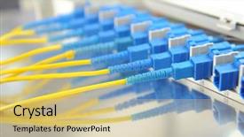  Presentation with internet communication - Amazing theme having communication and internet network server backdrop and a soft green colored foreground