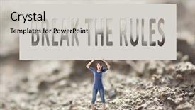  Presentation with words - Cool new slide deck with communication barriers - break the rules words backdrop and a light gray colored foreground