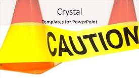  Presentation with caution - Amazing PPT layouts having communication barriers - caution tape with orange warning backdrop and a lemonade colored foreground