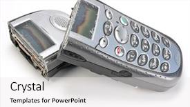  Presentation with cell - Amazing presentation design having communication barriers - disconnected cell phone backdrop and a white colored foreground