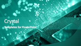  Presentation with fiber optics - Theme with communication blue - fiber optics background with lots background and a teal colored foreground