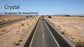  Presentation with interstate freeway - Colorful presentation design enhanced with communication cars - unique view of the interstate backdrop and a light blue colored foreground