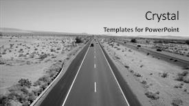  Presentation with interstate freeway - Audience pleasing presentation design consisting of communication cars - unique view of the interstate backdrop and a light gray colored foreground