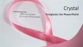  Presentation with pink ribbon breast awareness - Cool new slides with communication children illness - close-up of pink breast cancer backdrop and a light gray colored foreground