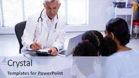  Presentation with asian doctor obese patient - Cool new theme with communication children illness - doctor writing on clipboard while backdrop and a  colored foreground