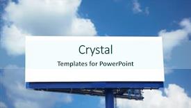  Presentation with company anniversary poster - Slide set having city billboards - outdoor advertising empty poster background and a cool aqua colored foreground