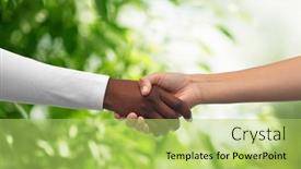  Presentation with black people - Colorful slide set enhanced with communication-cooperation-and-people-concept backdrop and a yellow colored foreground