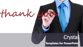  Presentation with thank - Colorful presentation design enhanced with communication etiquette - hand writing thank you backdrop and a dark gray colored foreground