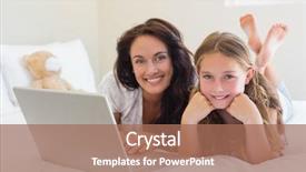  Presentation with mother and doula during labor - Presentation theme consisting of communication family - portrait of mother and daughter background and a coral colored foreground