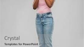  Presentation with feminism - PPT theme with communication-feminism-and-human-rights background and a light gray colored foreground