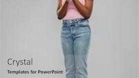  Presentation with feminism - Audience pleasing presentation theme consisting of communication-feminism-and-human-rights backdrop and a light gray colored foreground