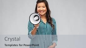  Presentation with feminism - Cool new slides with communication-feminism-and-human-rights backdrop and a light gray colored foreground