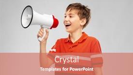  Presentation with feminism - Amazing presentation theme having communication-feminism-and-rights-concept backdrop and a coral colored foreground