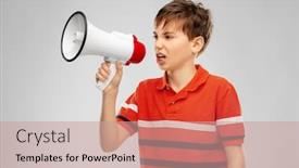  Presentation with feminism - Amazing presentation design having communication-feminism-and-rights-concept backdrop and a coral colored foreground