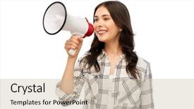  Presentation with feminism - Slides featuring communication feminism and people concept background and a soft green colored foreground