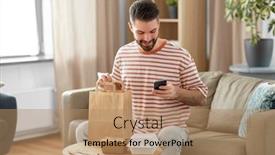  Presentation with food order - Slide set having communication-leisure-and-people-concept background and a  colored foreground