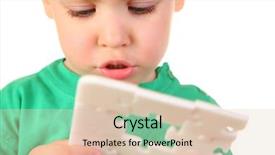  Presentation with baby girls christening - Beautiful PPT theme featuring communication problem - baby with hole puzzle backdrop and a lemonade colored foreground