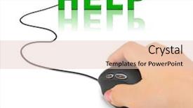  Presentation with internet communication - Cool new slides with communication problem - hand with computer mouse backdrop and a lemonade colored foreground