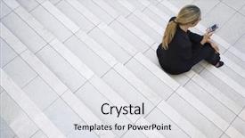  Presentation with stairs - Amazing PPT layouts having communication steps types - high angle view backdrop and a  colored foreground