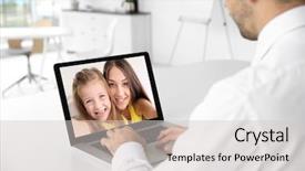  Presentation with video conferencing - Colorful slides enhanced with  backdrop and a  colored foreground