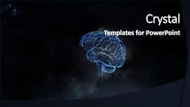 Presentation with artificial intelligence human brain - Beautiful slides featuring communication through space artificial intelligence backdrop and a black colored foreground