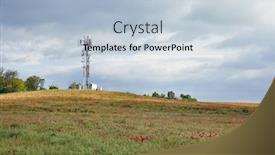  Presentation with communication tower - Theme consisting of communication-transmitter-tower background and a lemonade colored foreground