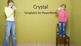  Presentation with communication - Slide deck with chitchat - communication background and a yellow colored foreground