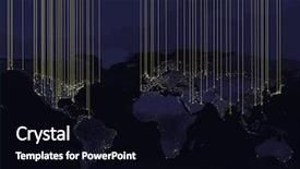  Presentation with world map - Presentation theme having communications world map courtesy background and a black colored foreground