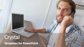  Presentation with college coffee shop - Presentation with communicationstime - casual man using laptop having background and a  colored foreground