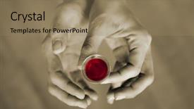  Presentation with holy - Cool new slide set with communion backdrop and a coral colored foreground