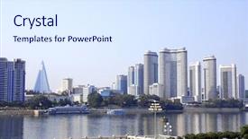  Presentation with communism - Colorful slide deck enhanced with communism - aerial view of new residential backdrop and a sky blue colored foreground