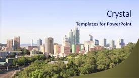  Presentation with north korea - Cool new presentation theme with communism - aerial view of new residential backdrop and a sky blue colored foreground