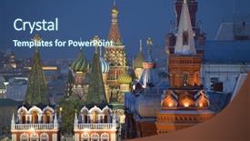  Presentation with communism - PPT layouts with communism - close up view of part background and a ocean colored foreground