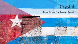  Presentation with communism - Colorful presentation enhanced with communism - cuban flag painted backdrop and a light blue colored foreground