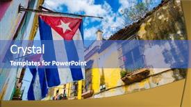  Presentation with communism - Amazing slide deck having communism - cuban flags in old havana backdrop and a teal colored foreground