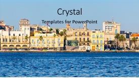  Presentation with communism - Colorful slide deck enhanced with communism - high resolution panoramic view backdrop and a light blue colored foreground