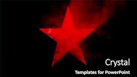  Presentation with communism - PPT layouts having communism - red star hole cut background and a black colored foreground