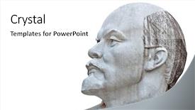  Presentation with communism - Audience pleasing PPT layouts consisting of communism - sculpture of lenin isolated backdrop and a white colored foreground