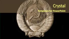  Presentation with ussr - Slide set consisting of communism - symbol of the ussr background and a tawny brown colored foreground