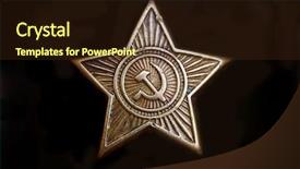  Presentation with communism - Colorful presentation enhanced with communism - symbol of the ussr backdrop and a wine colored foreground