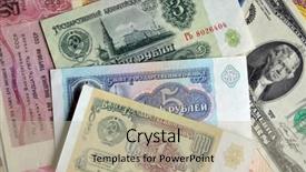  Presentation with banknotes - Theme enhanced with communism usa - money banknotes background background and a mint green colored foreground