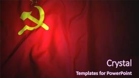  Presentation with communist - Amazing slides having communist - soviet flag backdrop and a wine colored foreground