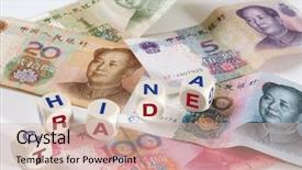  Presentation with communist china - PPT layouts featuring communist china - chinese currencies background and a soft green colored foreground