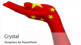  Presentation with china flag - Slides consisting of communist china - chinese flag on an open background and a white colored foreground