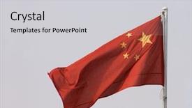  Presentation with china flag - Presentation enhanced with communist china - chinese flag background and a  colored foreground
