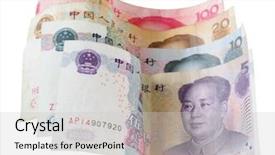  Presentation with communist china - Beautiful slide deck featuring communist china - chinese money isolated backdrop and a light gray colored foreground