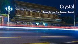  Presentation with communist china - PPT theme with communist china - traffic though before middle-south sea background and a  colored foreground