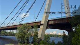  Presentation with communist - Slide set consisting of communist-occupation-builded-moscow-bridge background and a light blue colored foreground