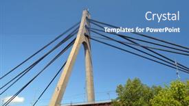  Presentation with communist - Beautiful slide deck featuring communist-occupation-builded-moscow-bridge backdrop and a teal colored foreground