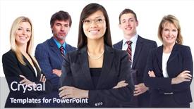  Presentation with team group - Presentation having community bank - group of business people team background and a wine colored foreground